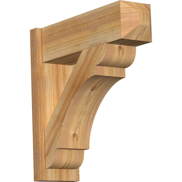 Ekena Millwork Olympic Rough Sawn Craftsman Outlooker, Western Red Cedar, 8"W x 26"D x 26"H OUT08X26X26OLY04RWR - main
